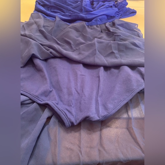 NWT iEFiEL Dance Leotard Dress Blue Costume Size Small - Picture 6 of 6